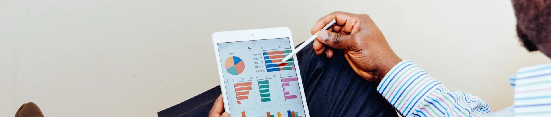 person looking at tablet